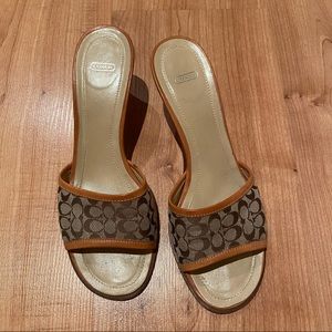 Coach Low Heel Slip-On Sandals